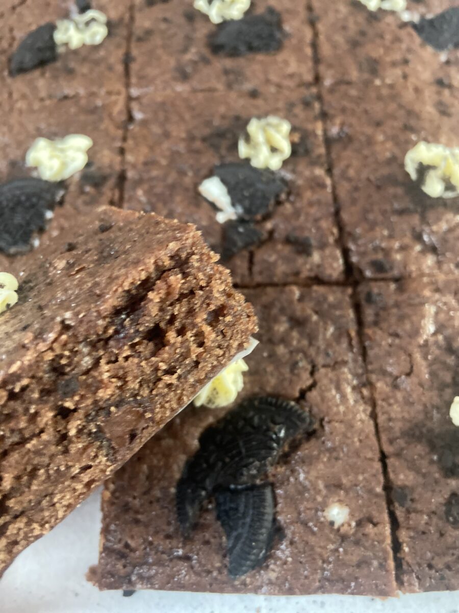 Oreo brownies with butter cream