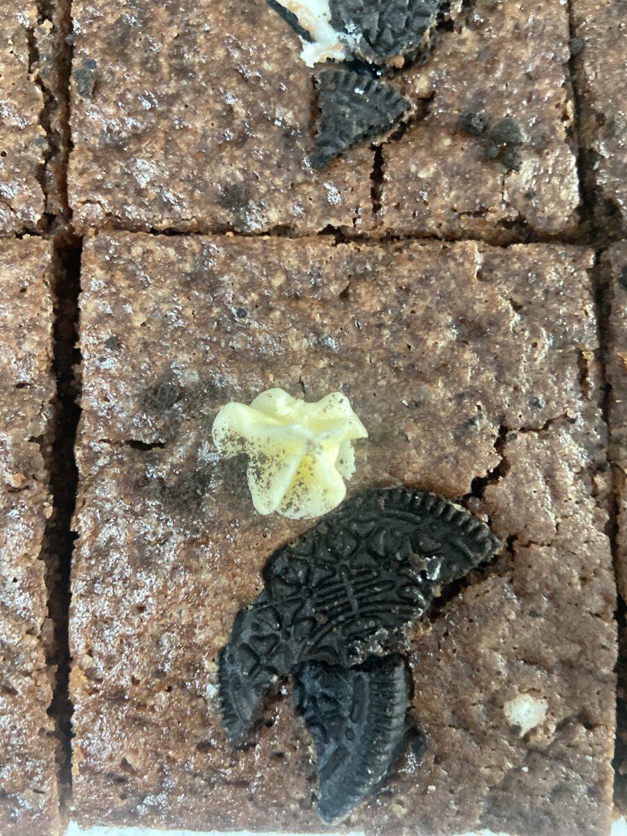 Oreo brownies with butter cream