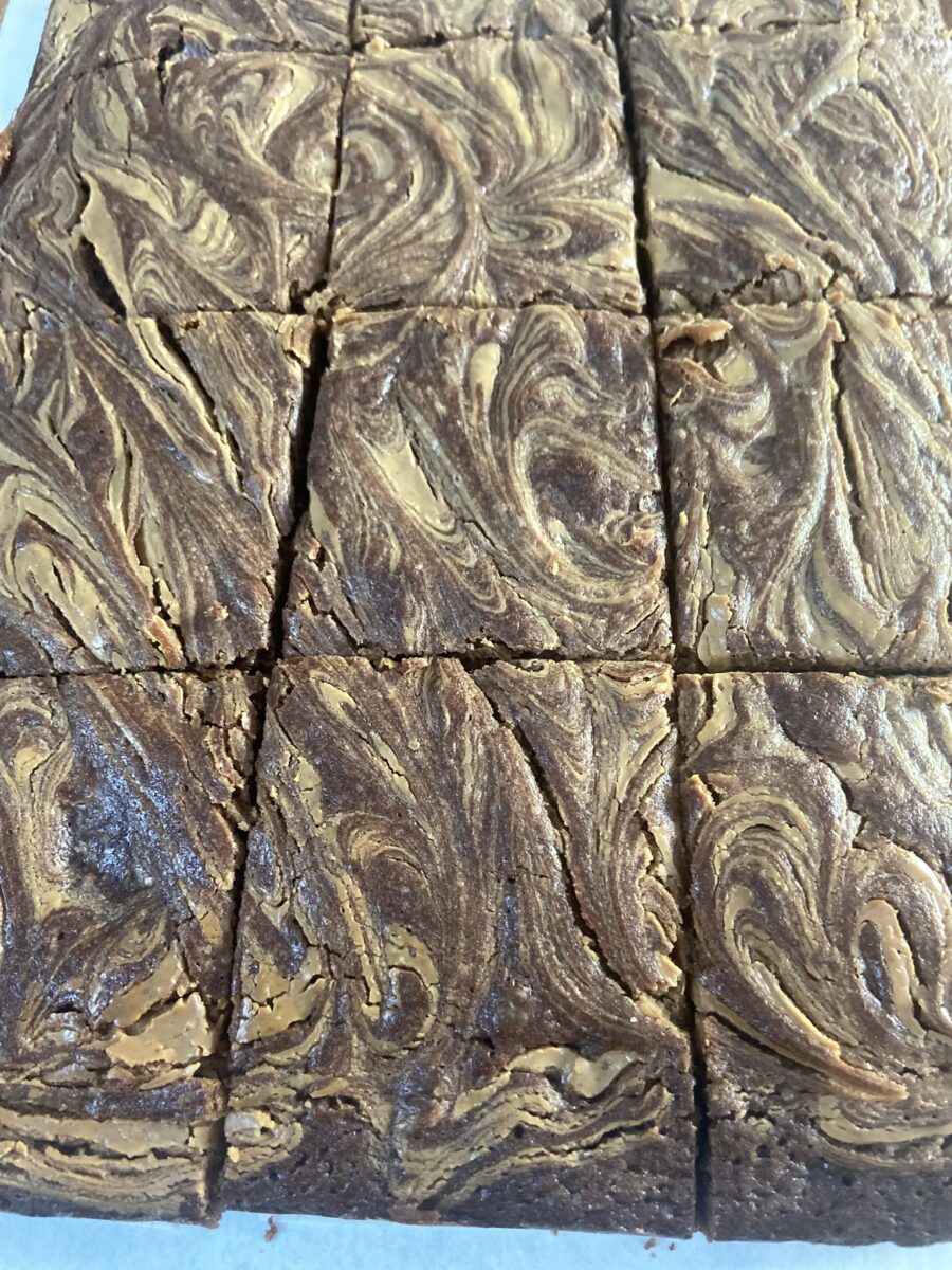 Peanut butter brownies