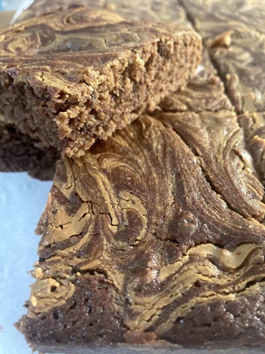 Peanut butter brownies