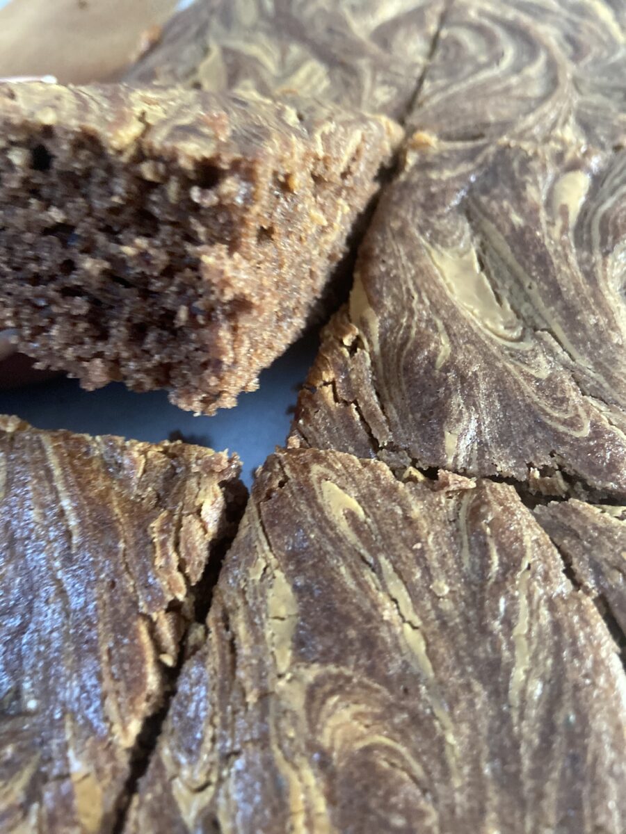Peanut butter brownies